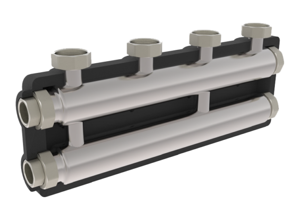 Colector General Acero Inox para Grupos DN-25 -50Kw - 5 Vías