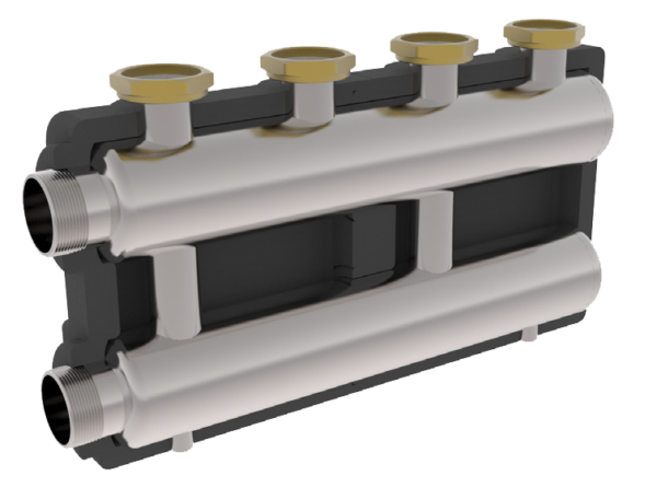 Colector General Acero Inox para Grupos DN-32 -320Kw - 3 Vías
